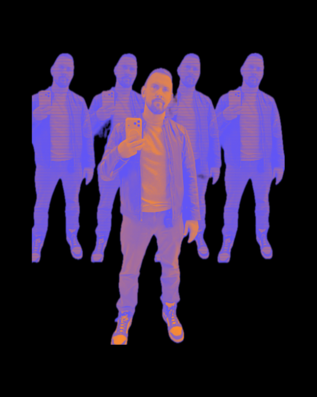 Duotone effect — two-color gradient mapping