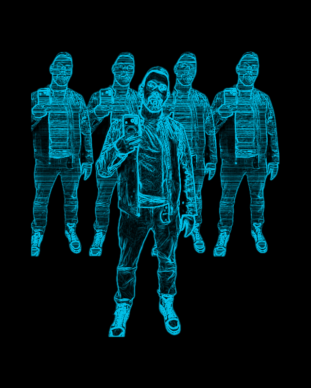 Neon Lines effect — glowing edge outlines